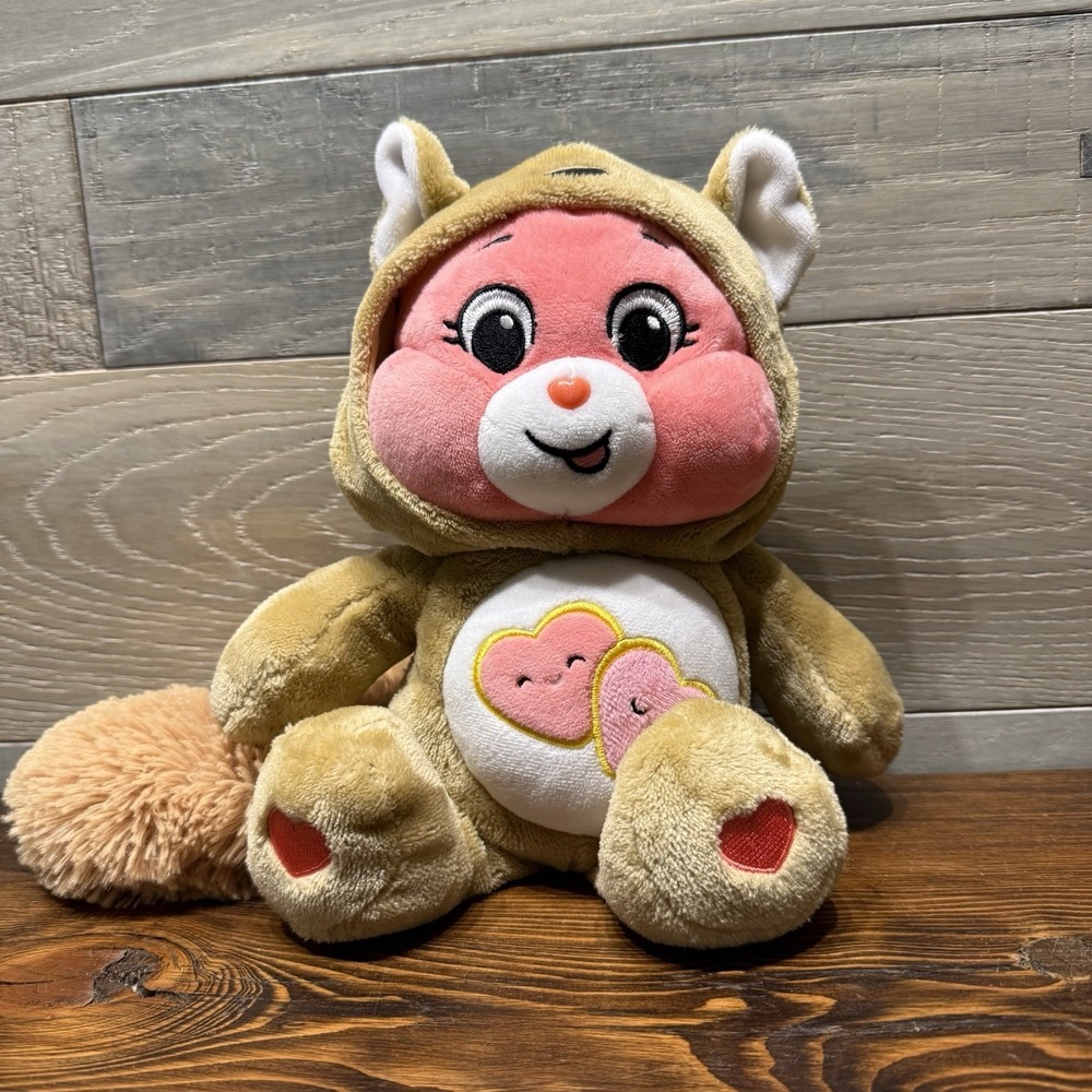 Care Bear Hoodie Friends Lov' A Lot Bear Pink 12.5" Plush Fox Costume 2021